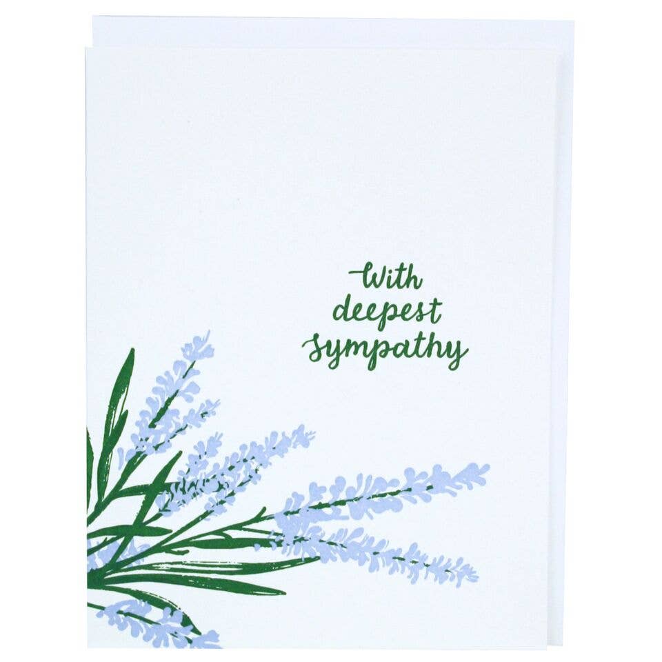 Smudge Ink - Lavender Sympathy Card