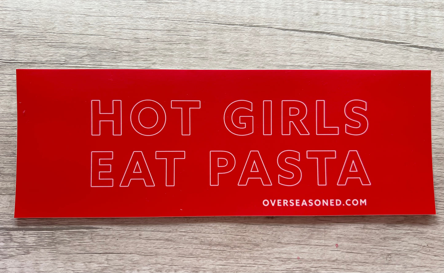 Hot Girls Eat Pasta Bumper Sticker