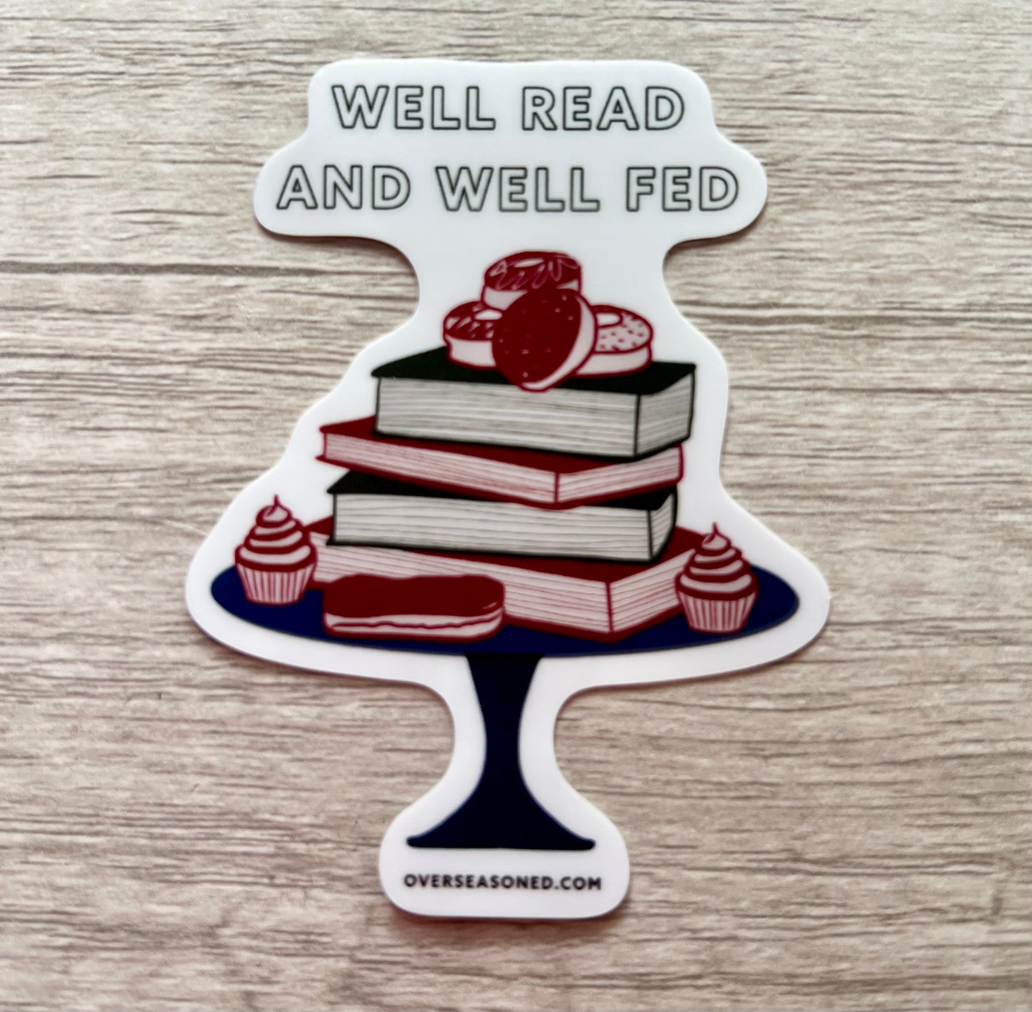 Well Read and Well Fed Sticker