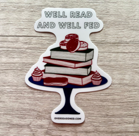 Well Read and Well Fed Sticker