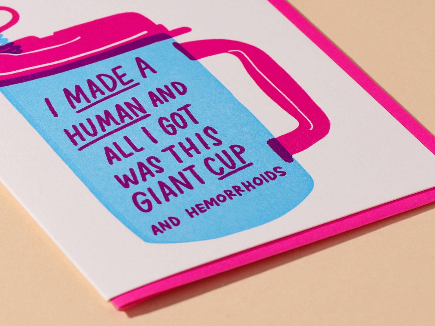 And Here We Are - Made a Human Letterpress New Baby Card