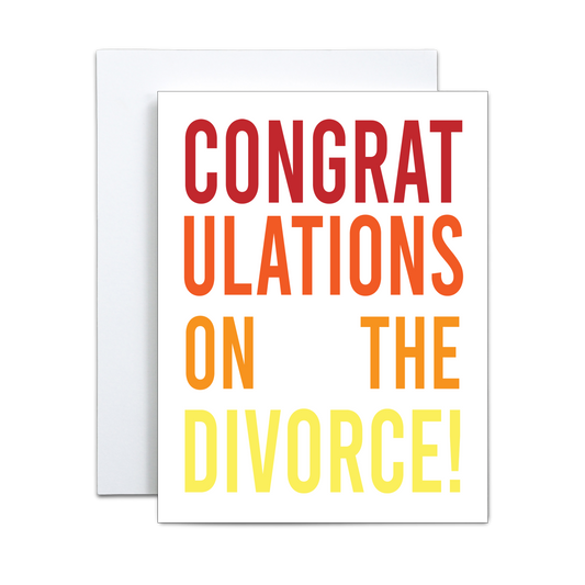 Copper & Print - Congratulations Divorce Greeting