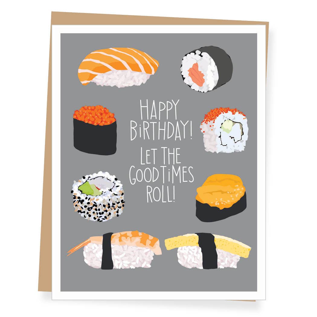 Sushi Birthday Card