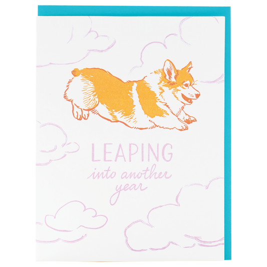 Smudge Ink - Corgi Birthday Card