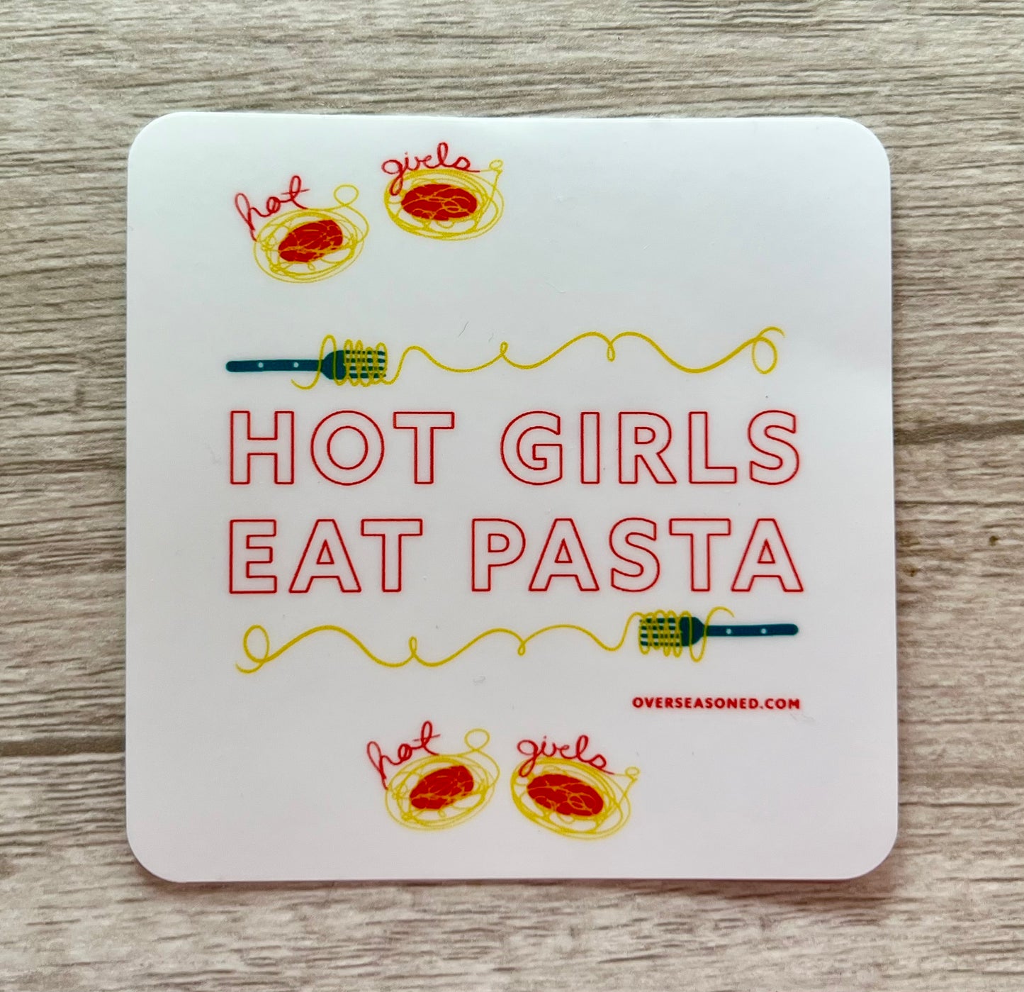 Hot Girls Eat Pasta Sticker