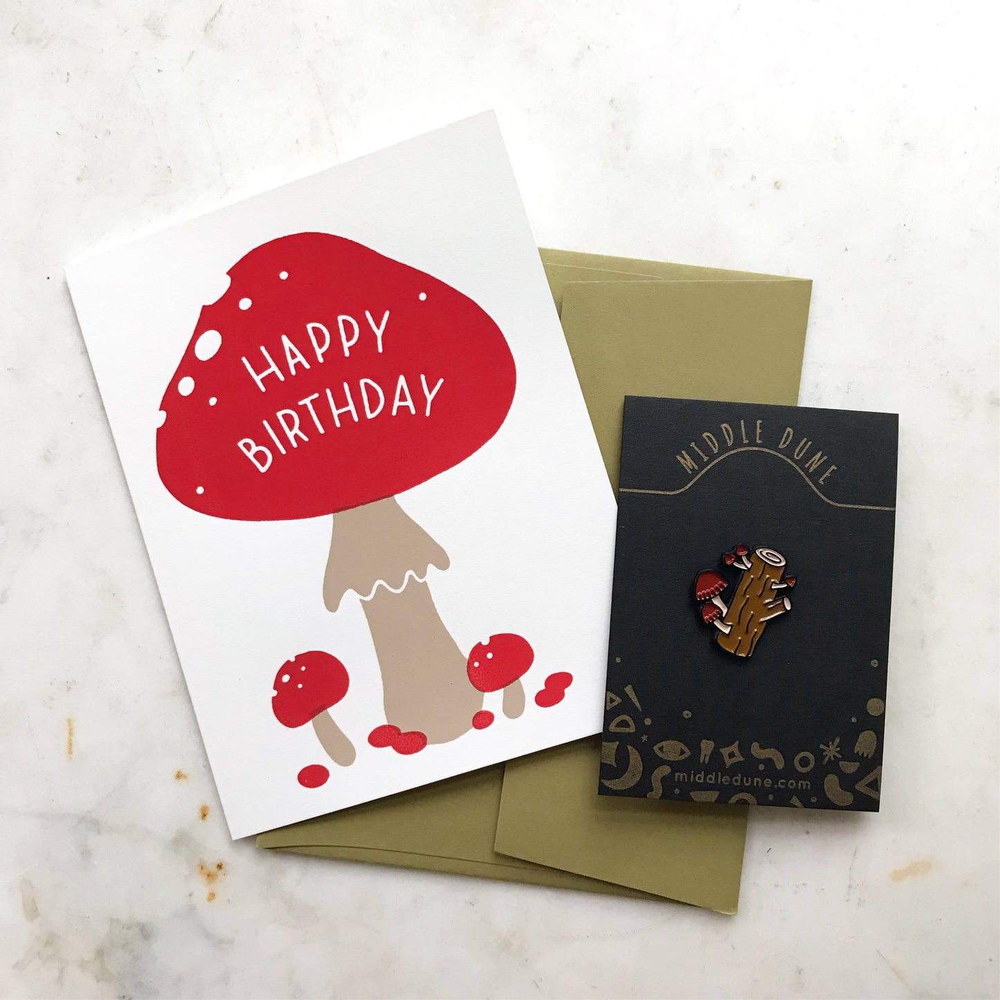 Middle Dune - Birthday Mushroom Card