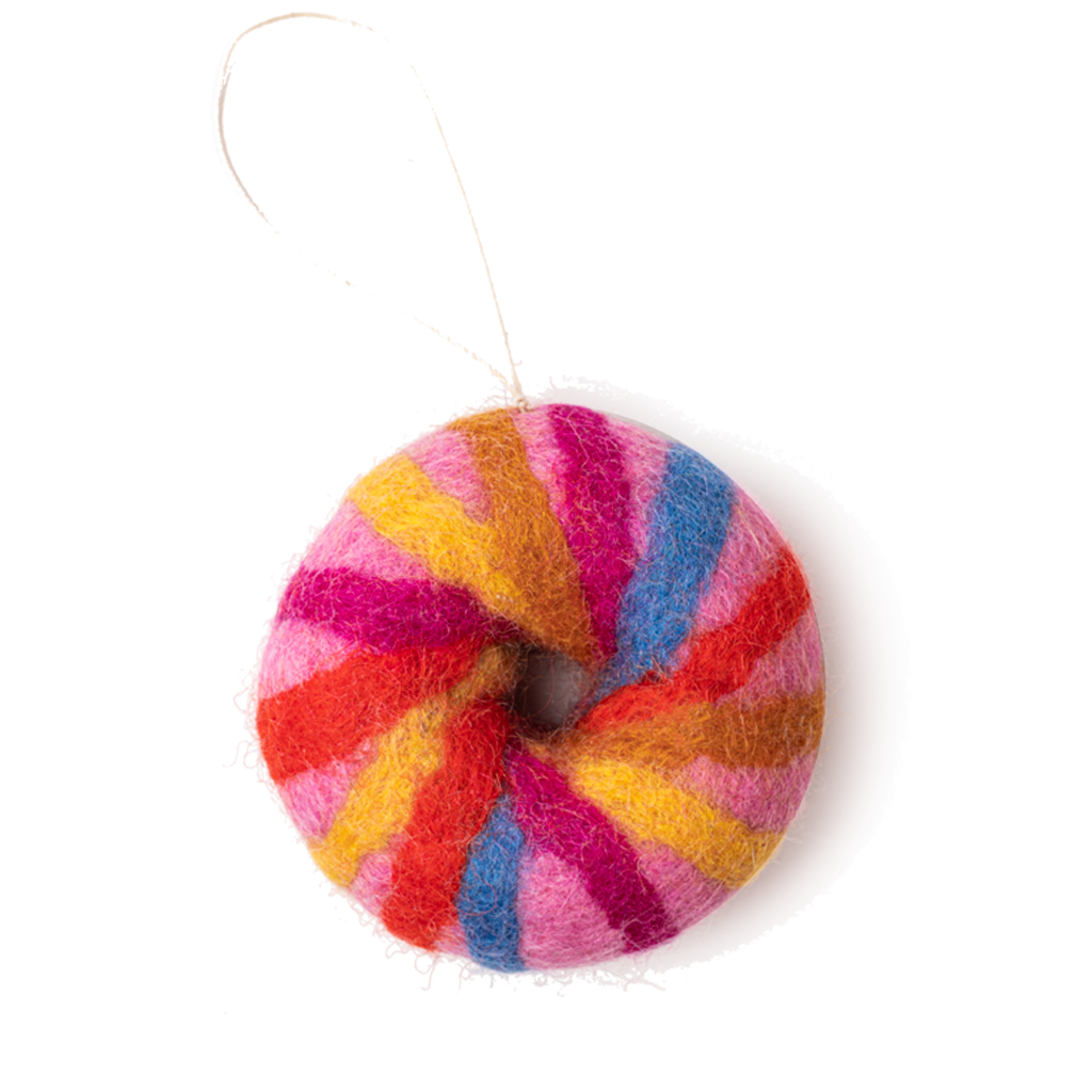 Global Goods Partners - Felt NYC Rainbow Bagel Ornament