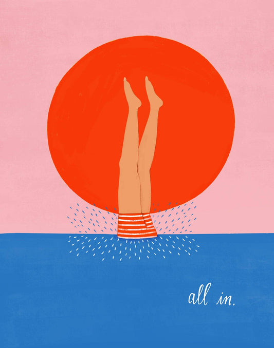 Lisa Congdon Art & Illustration - All In - Art Print: 8.5" x 11"