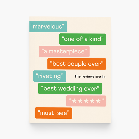 paper&stuff - Wedding Reviews Card