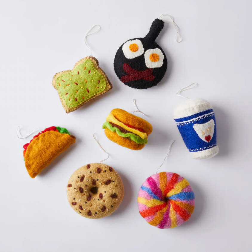 Global Goods Partners - Felt NYC Rainbow Bagel Ornament