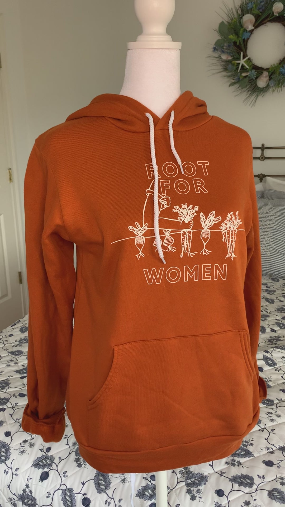 Orange store hoodie women