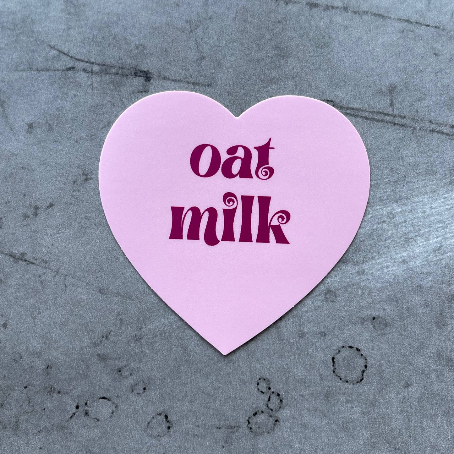 Oat milk Heart Sticker restaurant bakery gifts Coffee shop